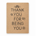 Postkarte „Thank you for being you“